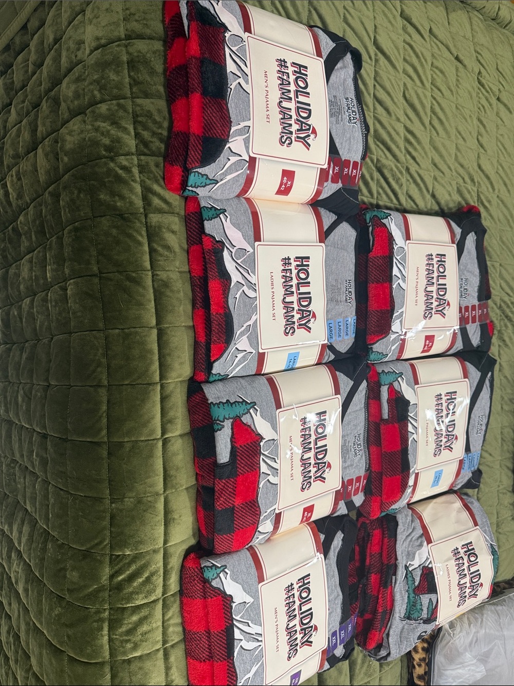 Holiday #FamJams Red Buffalo Plaid Sleep Set
